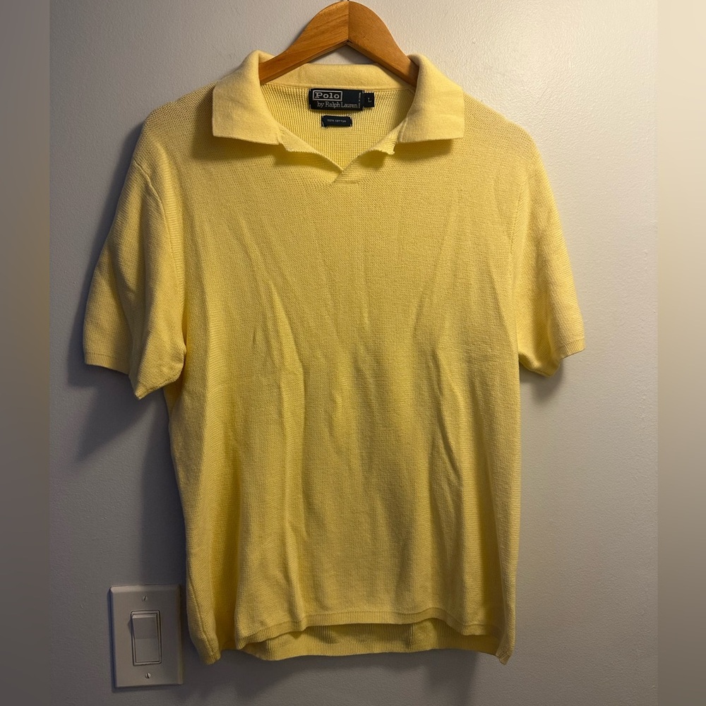 Polo Ralph Lauren butter Yellow Short-Sleeve Polo with button
